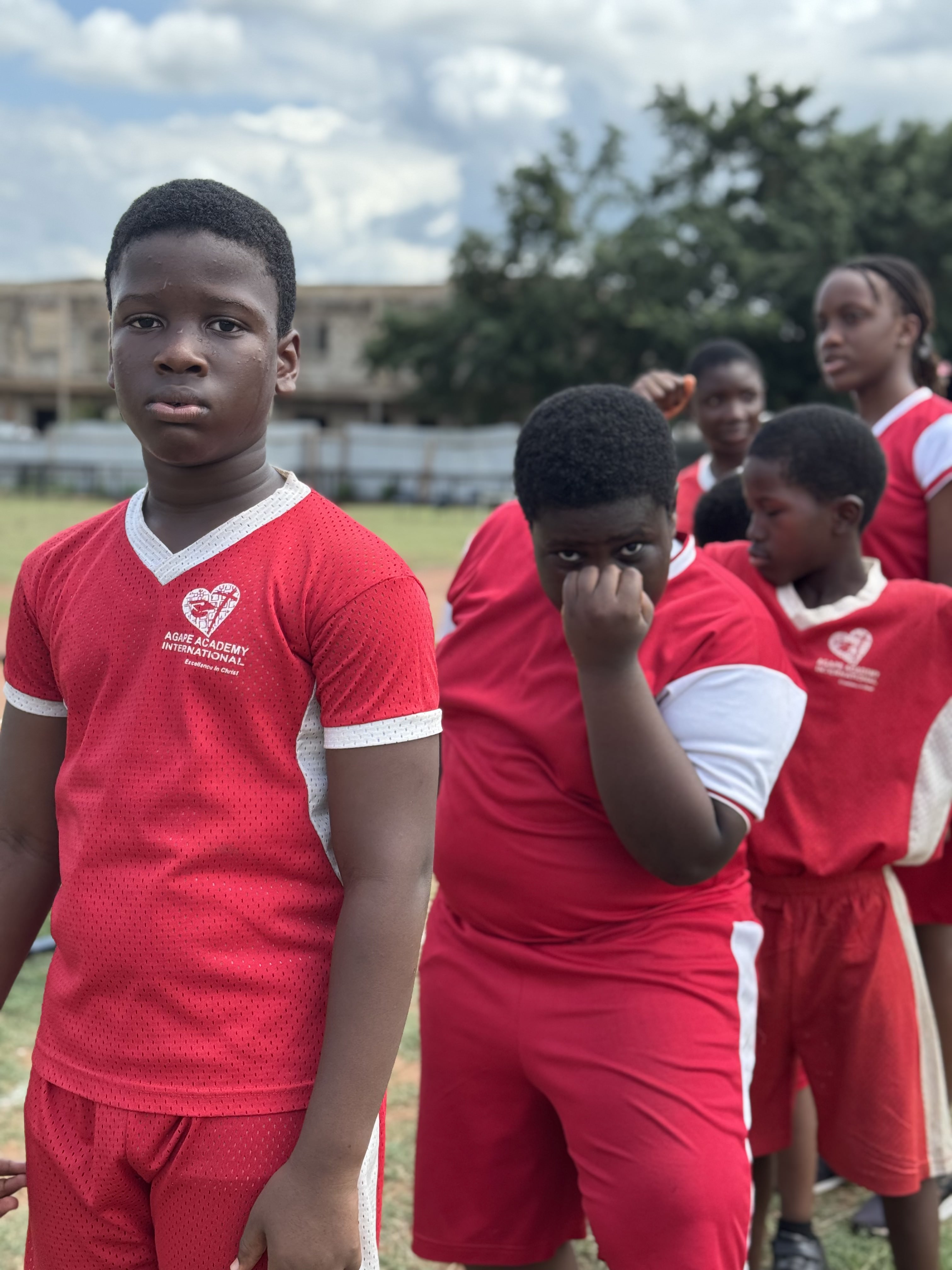 Students participating in sport at Agape Academy International